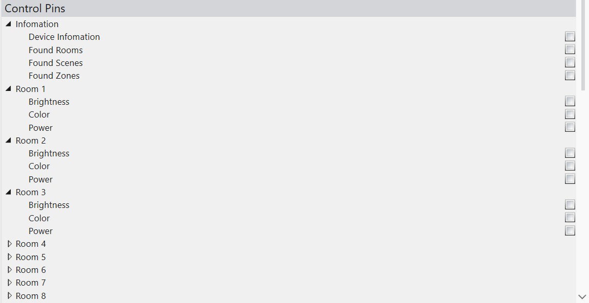 Philips Hue integration interface