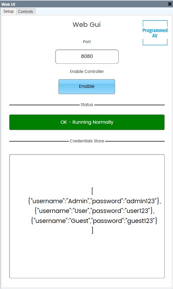 Front page interface