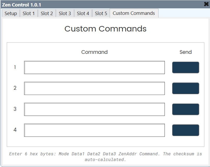 Zen Control plugin interface